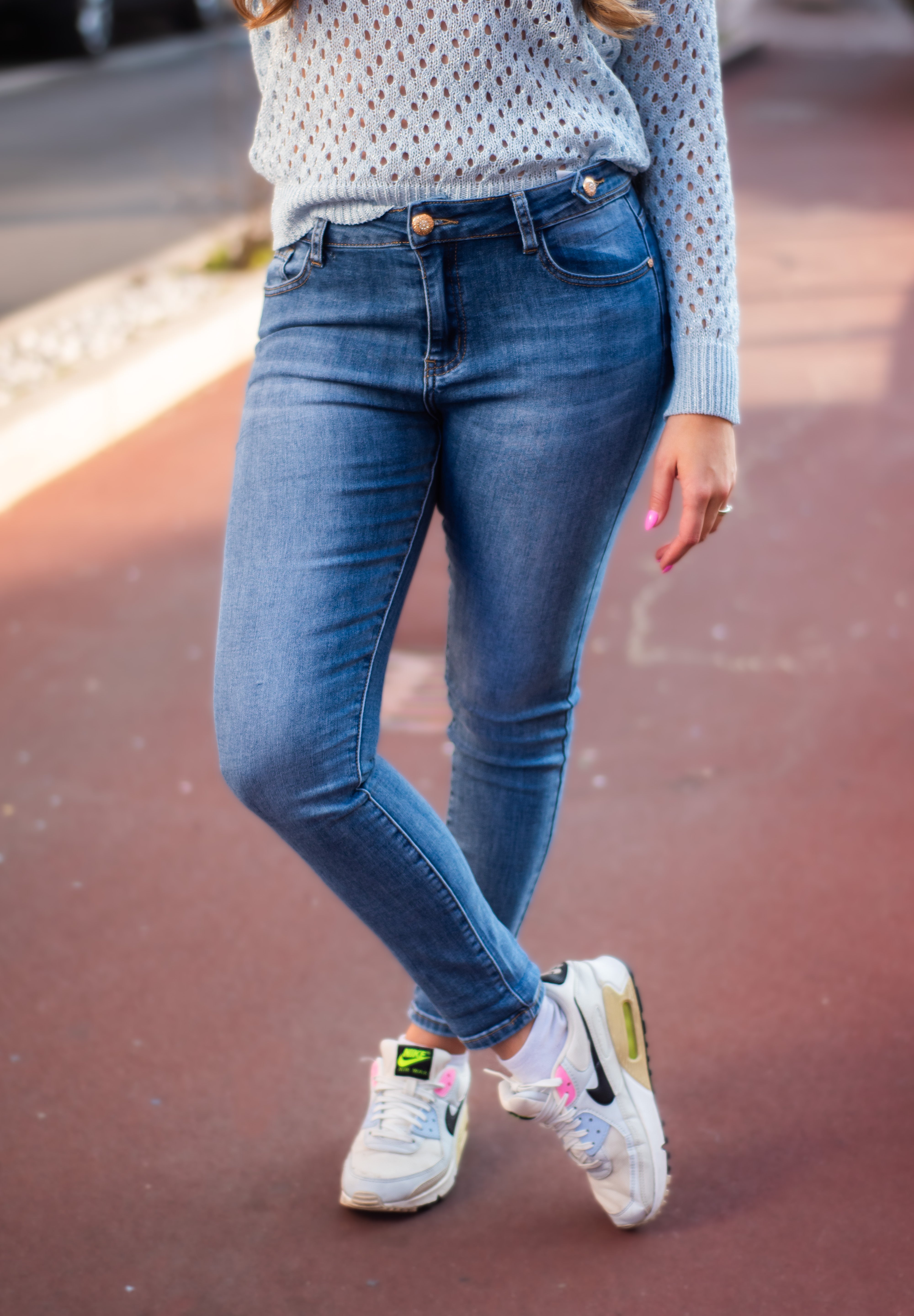 Jeans Skinny Bottoni